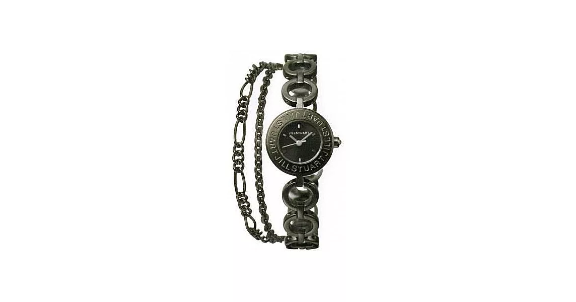 【JILL STUART】Chain Bracelet Logo手鍊錶款 (黑 JISILDG002)