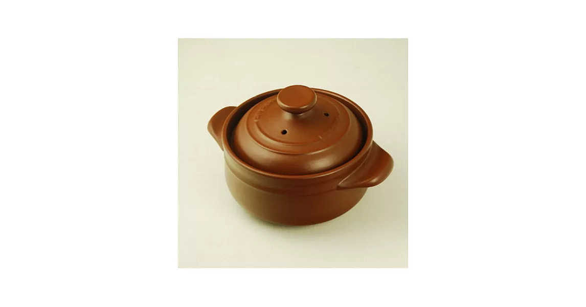 《微波爐專用》耐熱陶炊飯鍋‧調理鍋(22cm)咖啡色