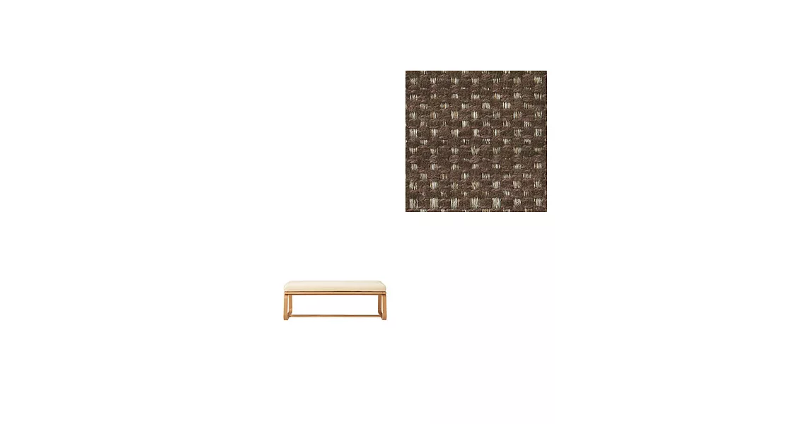 [MUJI 無印良品]LD兩用長凳座面套/棉聚酯織/棕色