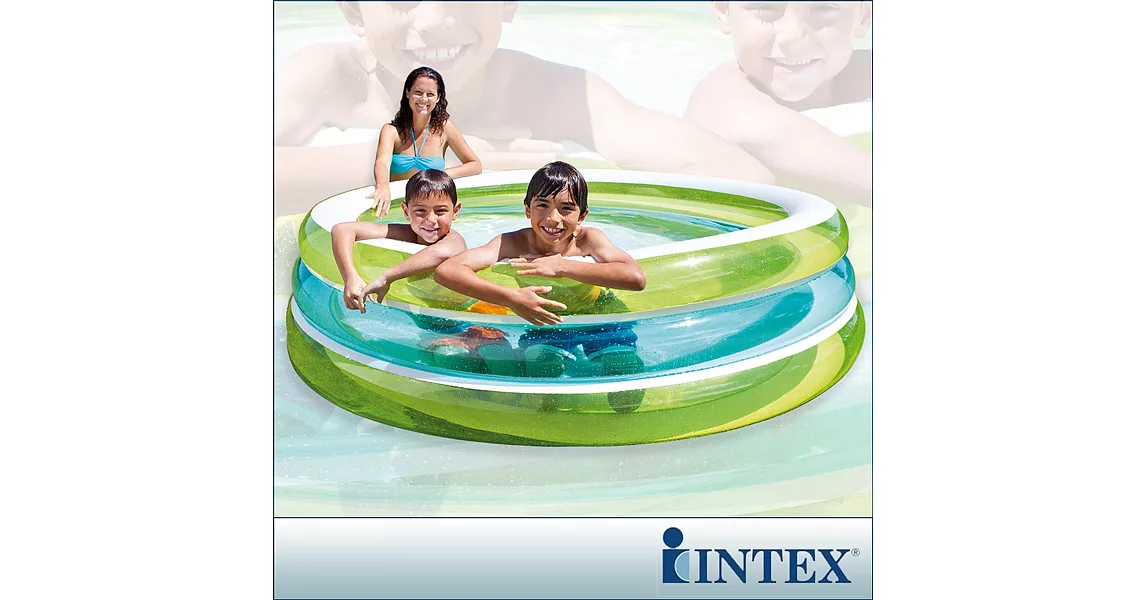 【INTEX】圓型三層透明戲水游泳池 (57489)