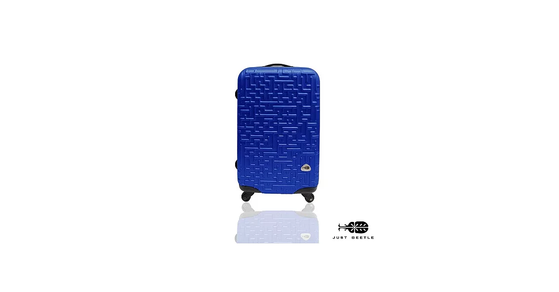 莎莎代言【Just Beetle】迷宮系列ABS輕硬殼行李箱(28吋)旅行箱.拉桿箱28吋深藍