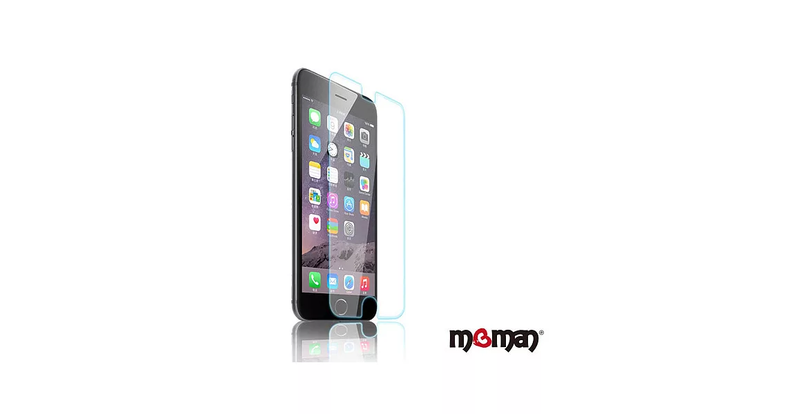【Mgman】iPhone6 Plus(5.5吋)0.3mm 9H玻璃保護貼透明