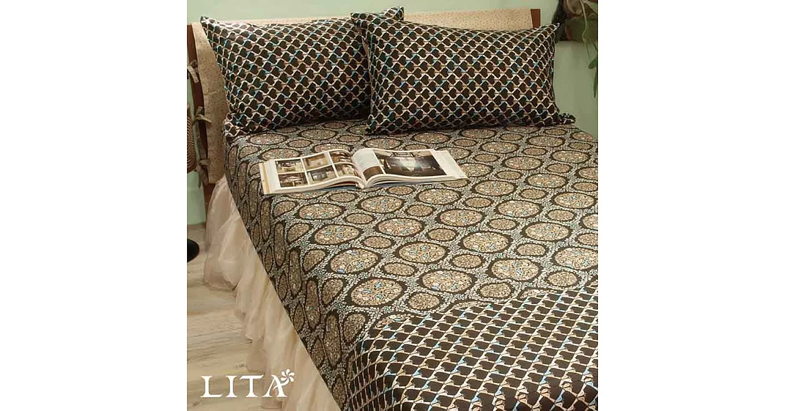 LITA麗塔【森林系列-黑森林】雙人加大床包枕套三件組黑森林