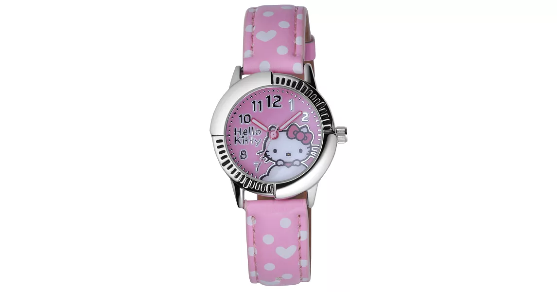 Hello Kitty 雲點朵朵俏麗腕錶-粉紅