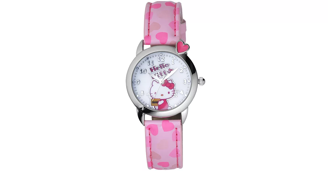 Hello Kitty 甜心餅乾俏麗腕錶-粉紅