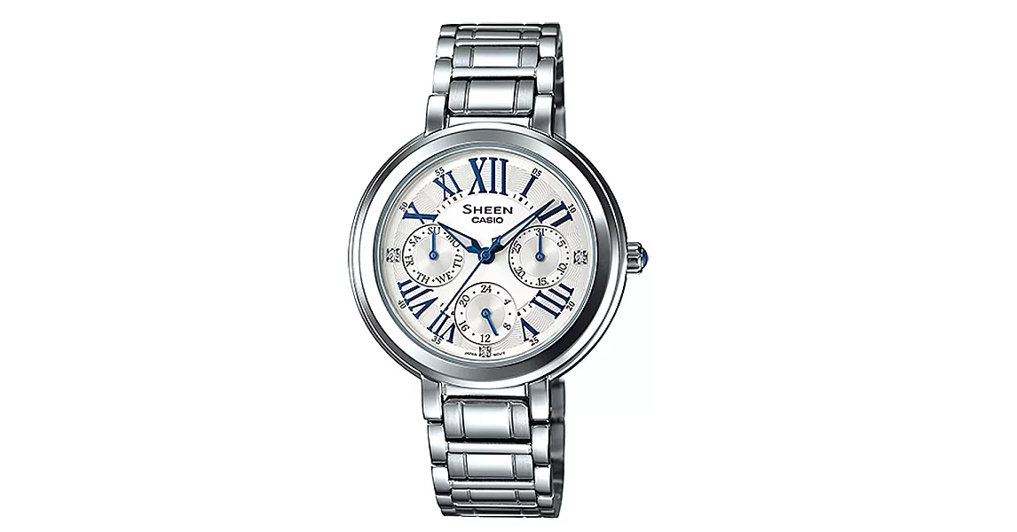 CASIO SHEEN 晨曦細語氣質晶鑽腕錶-銀
