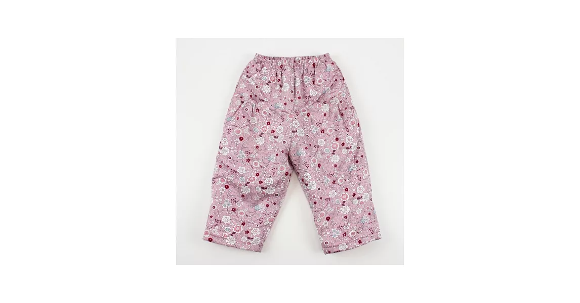 【愛的世界】MYBABY小兔花園系列舖棉磨毛褲-台灣製-95粉紅色