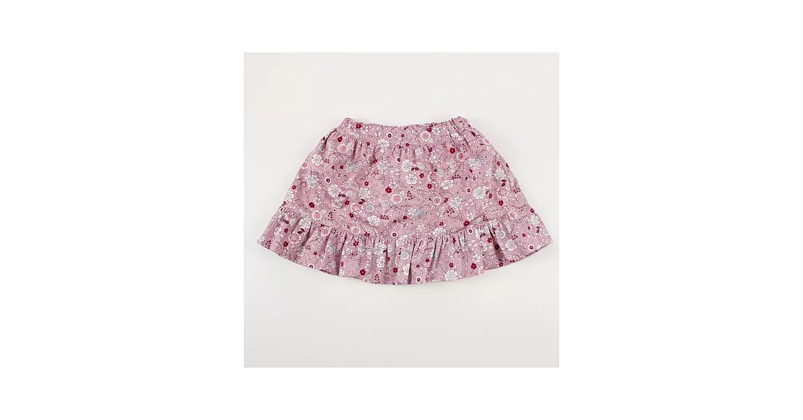 【愛的世界】MYBABY小兔花園系列荷葉小圓裙-台灣製-105粉紅色