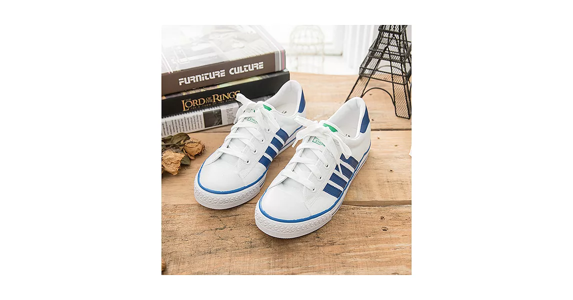 中國強 MIT 經典休閒帆布鞋CH81白藍(男鞋)35白藍