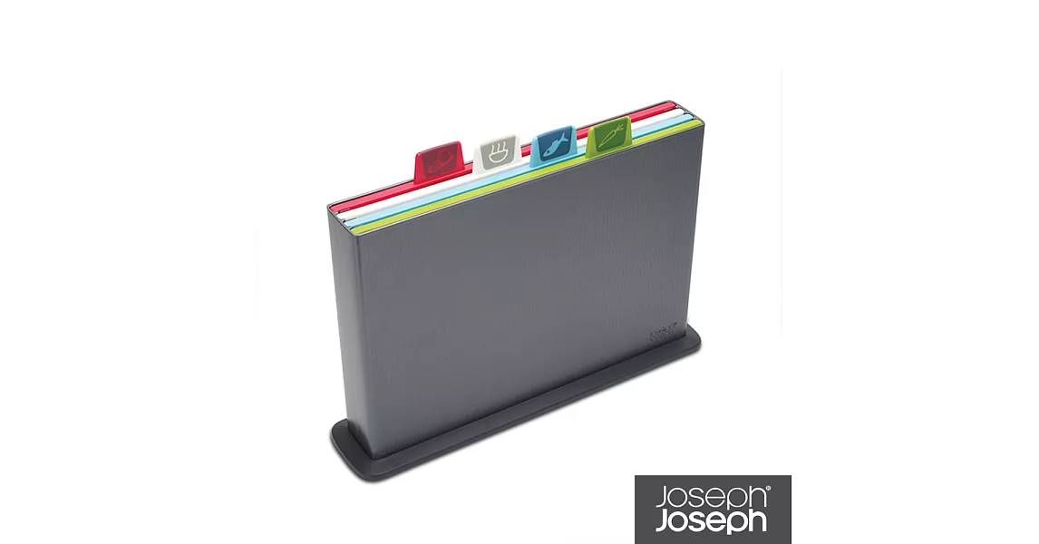Joseph Joseph 檔案夾止滑砧板(小灰)-附凹槽設計-60065