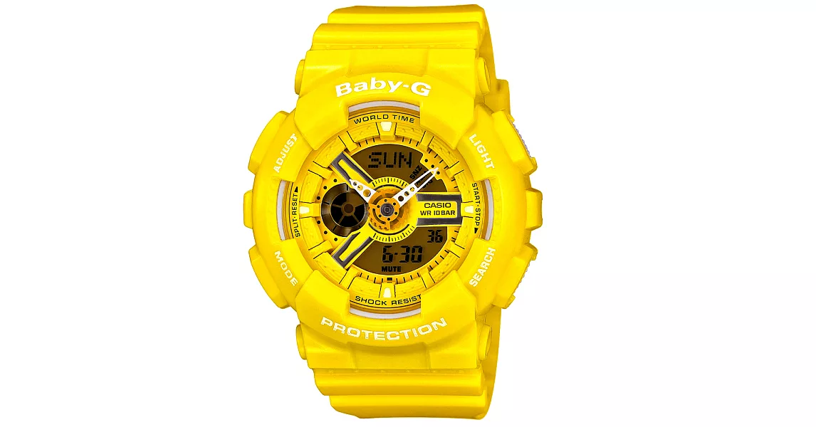 CASIO卡西歐 Baby-G 個性活力搶眼指針數位雙顯錶 BA-110BC-9A