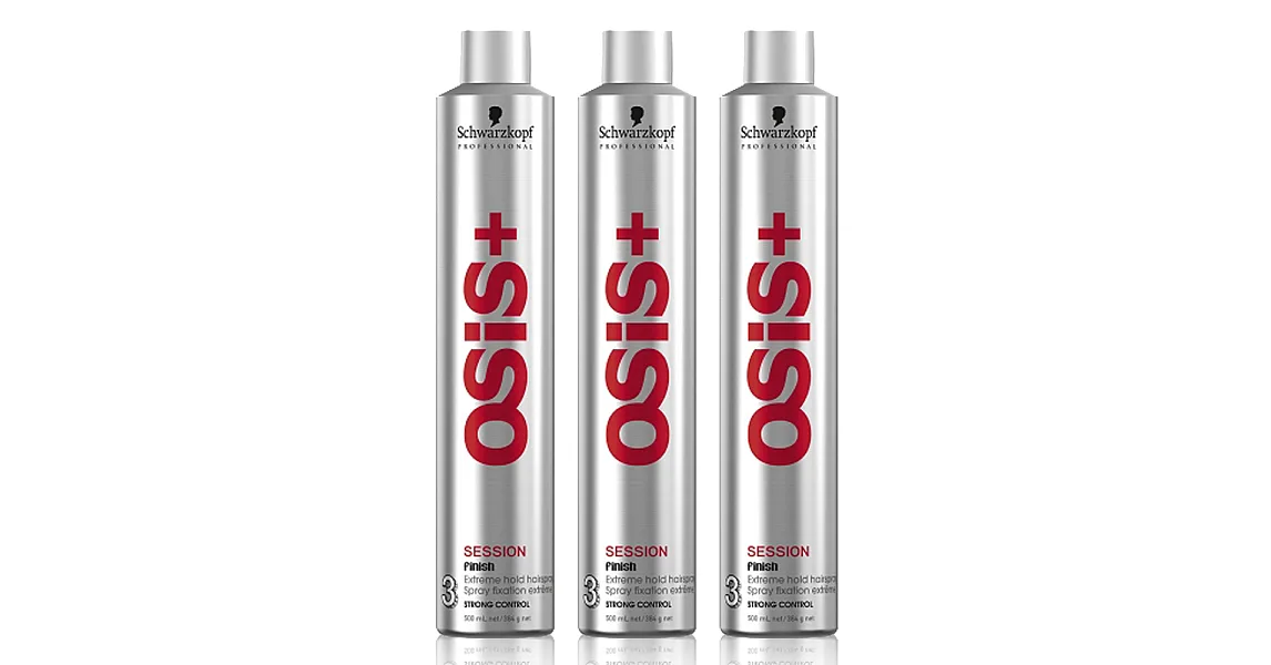 Schwarzkopf 施華蔻 OSIS SESSION 黑炫風/ 黑旋風特強定型霧3入 500ML