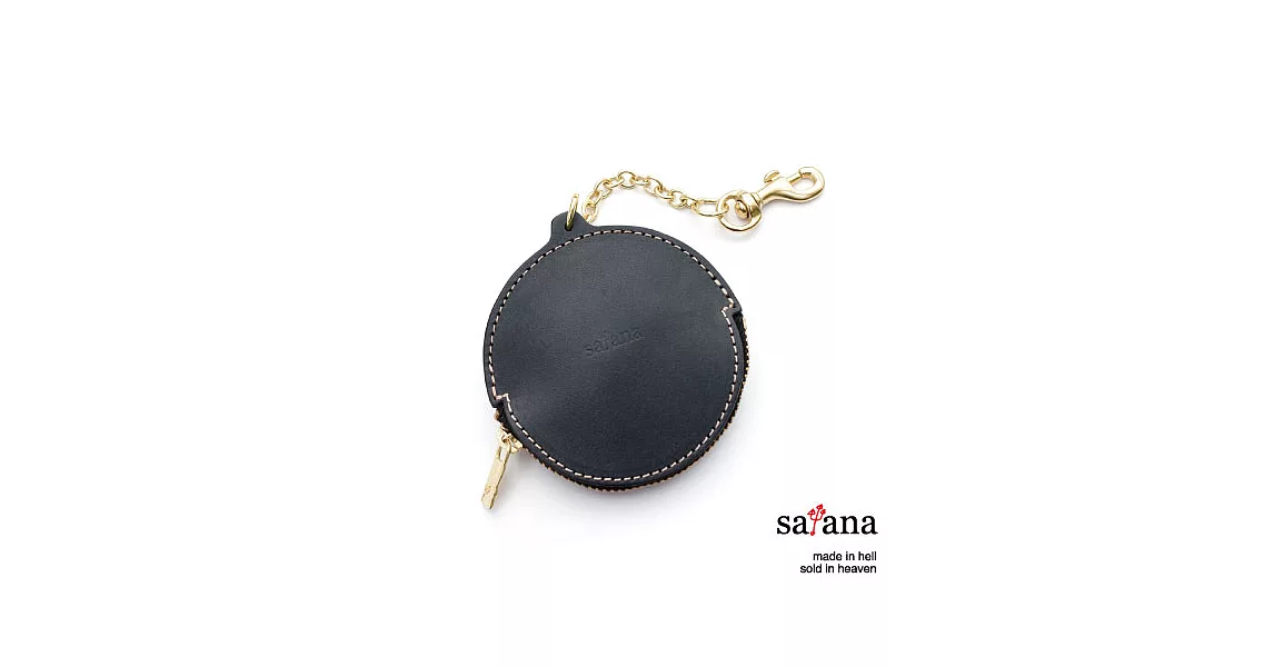 satana - 圓點零錢包 - 黑色