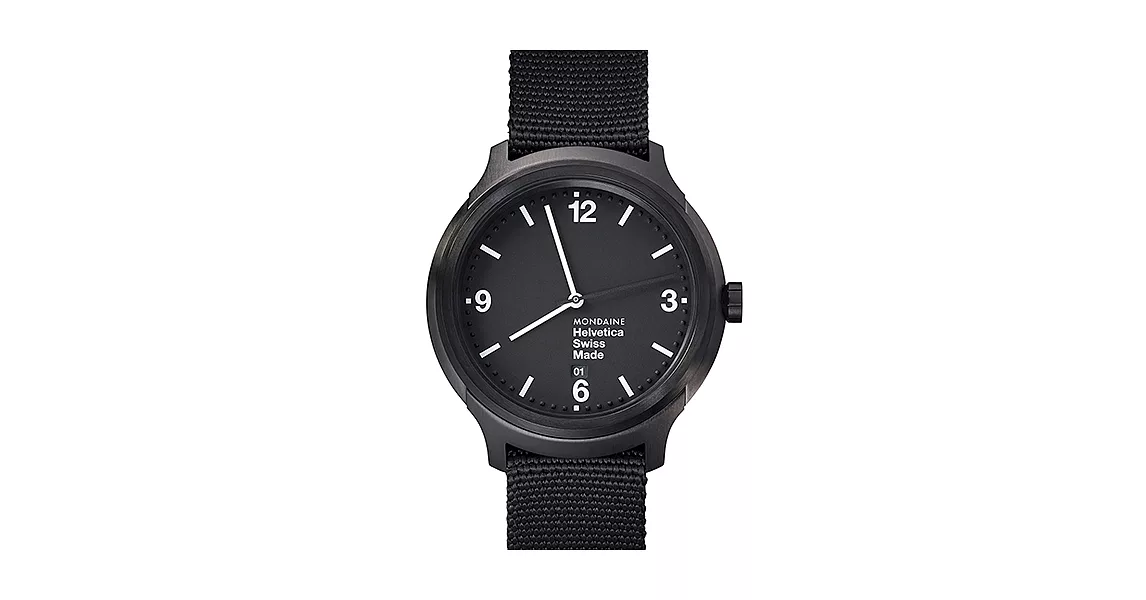 MONDAINE 瑞士國鐵設計系列腕錶-IP黑/43mm