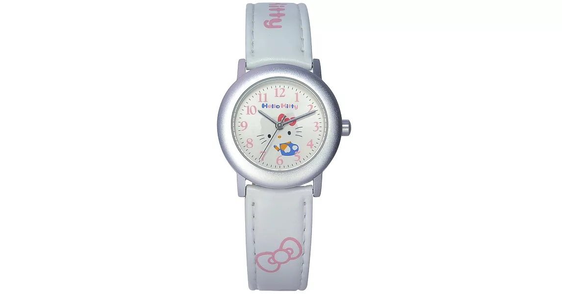 【HELLO KITTY】凱蒂貓俏皮時尚腕錶(白 KT630LWWW)