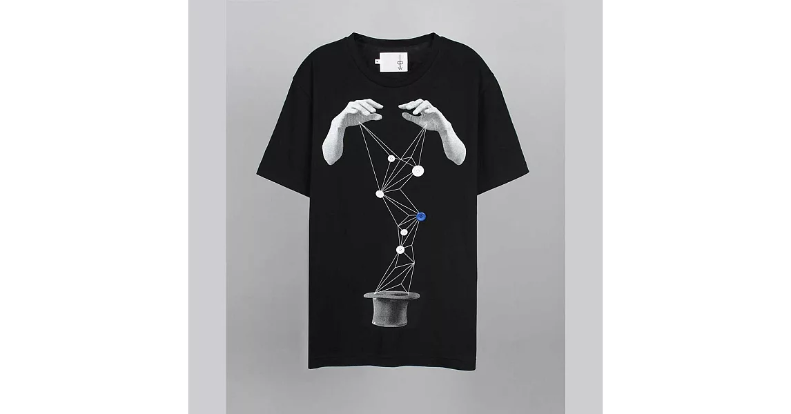 【摩達客】韓國進口設計品牌DBSW 蜘蛛手 短袖T恤M黑色