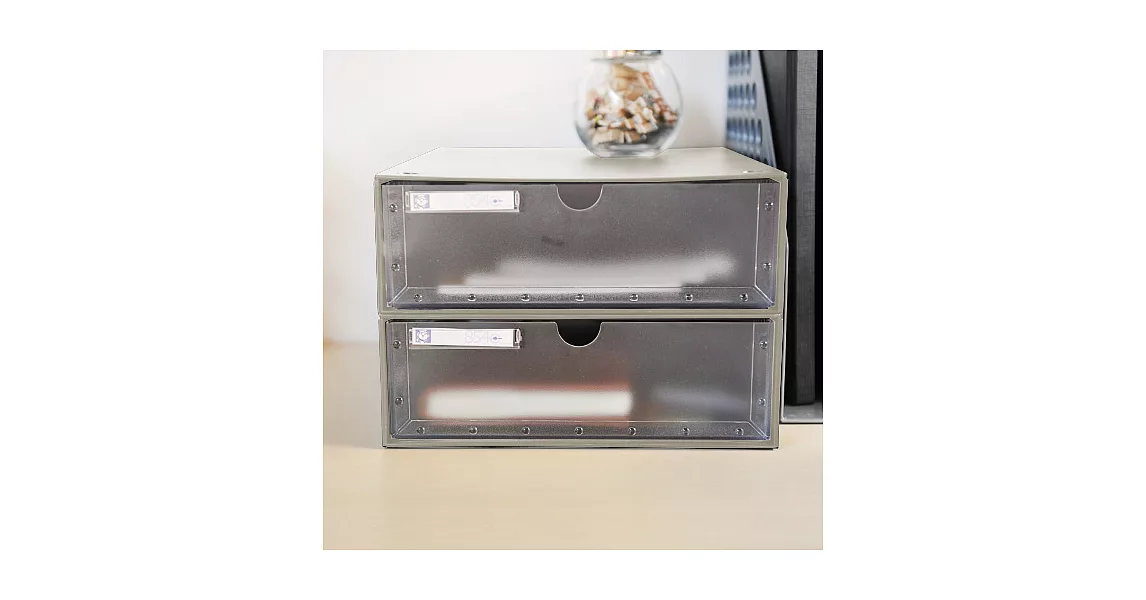 【nicegoods 好東西】海盜王A4文件收納盒(單層2入組)灰白