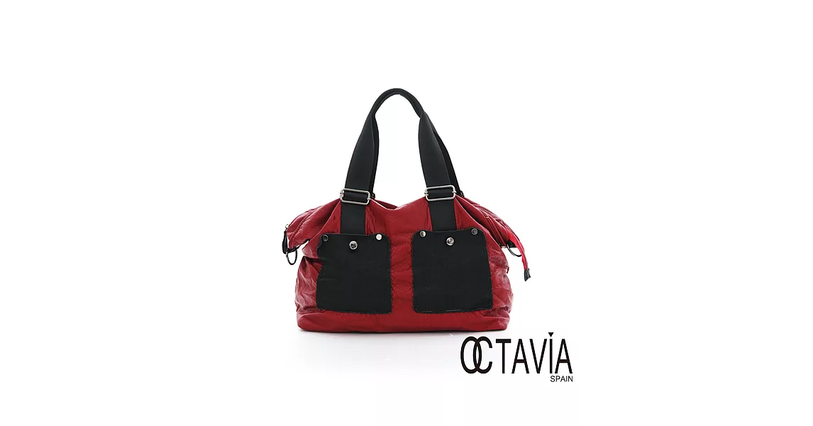 OCTAVIA 8 真皮 - 裝一個世界 大口袋水洗皮旅行公事二用包 - 輕便紅輕便紅