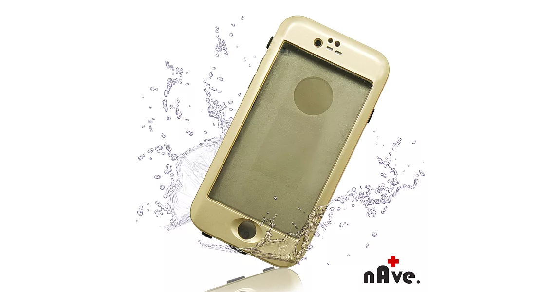 【nAve】iPhone6防水手機殼(金)