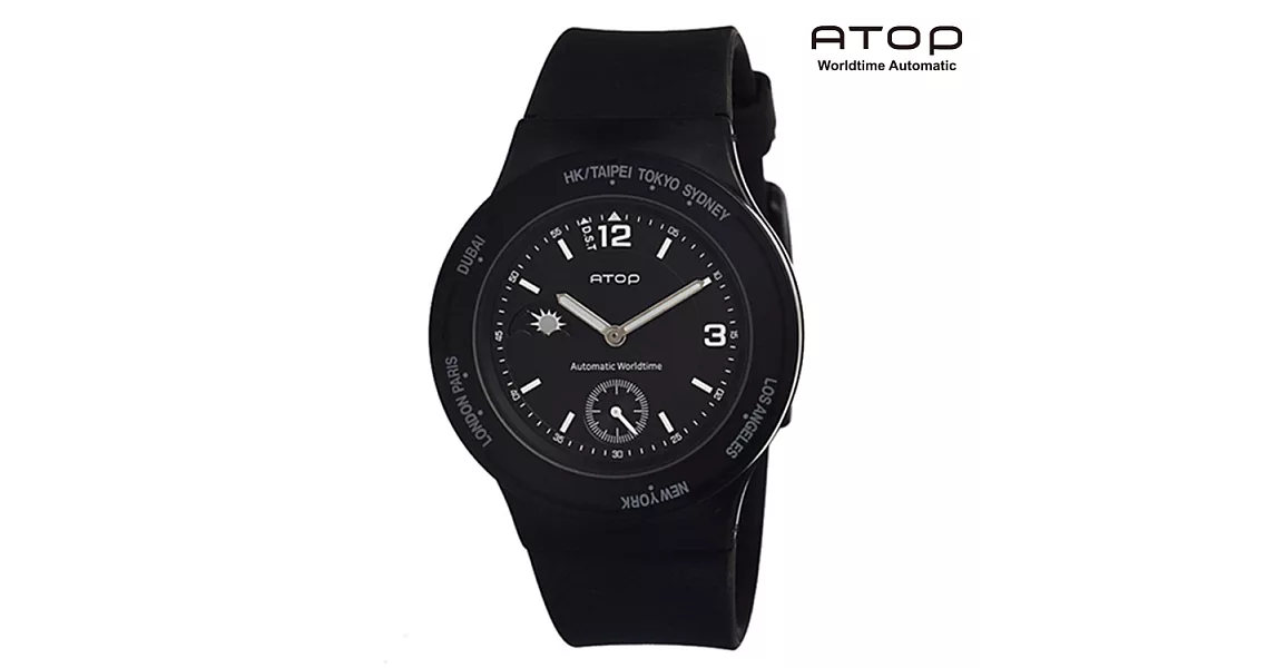 ATOP｜世界時區腕錶－8時區系列(黑色)