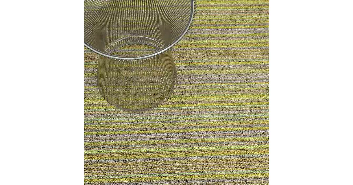 chilewich Skinny stripe shag門墊46x71cm-檸檬綠色