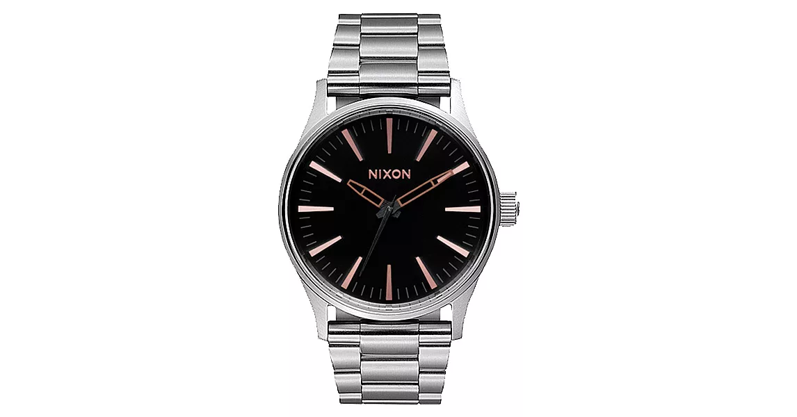 NIXON SENTRY 38 SS 極簡復刻化時尚腕錶-黑X灰