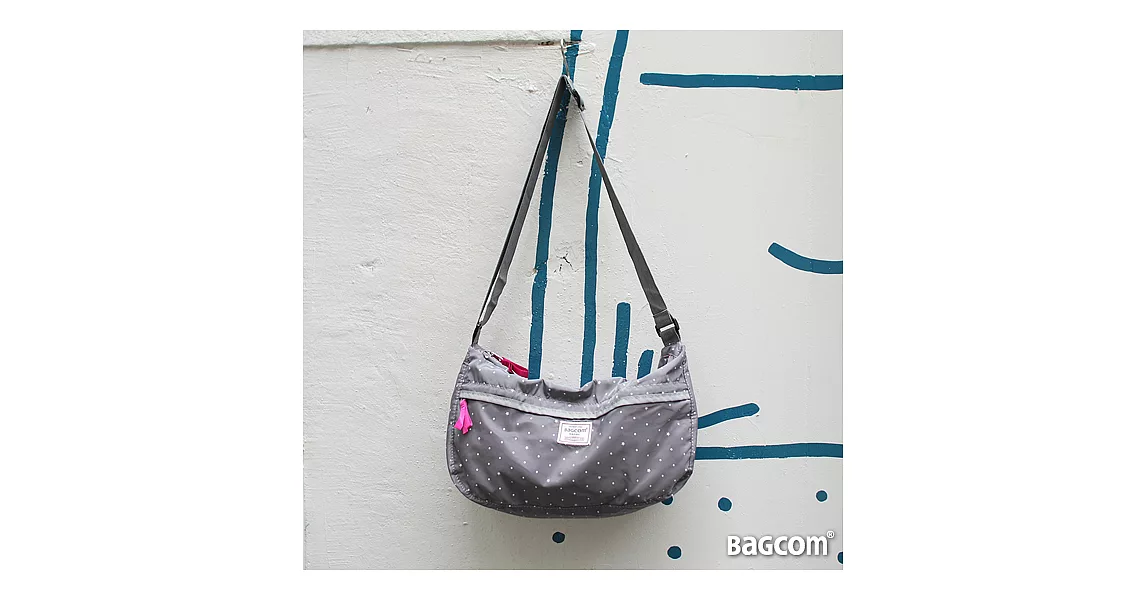 Bagcom Masaki 柔感星點收納肩背包 ( 可斜背 ) -灰色