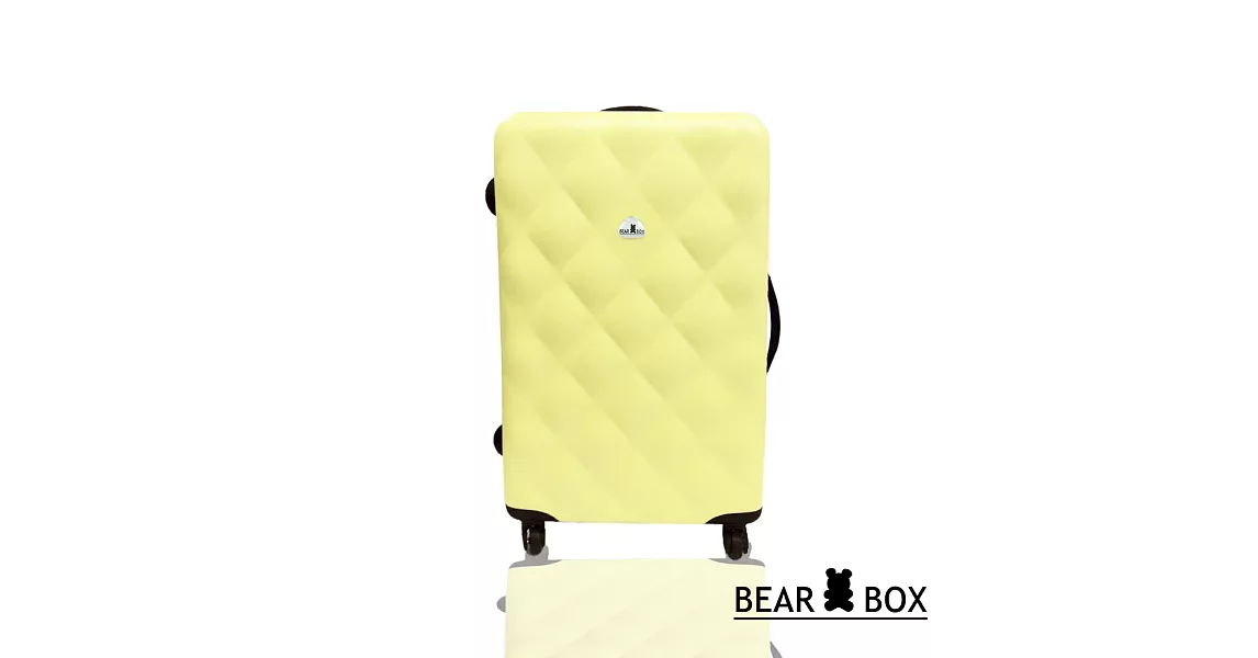 Bear Box 水漾菱格系列ABS輕硬殼行李箱/旅行箱 28吋淡黃色