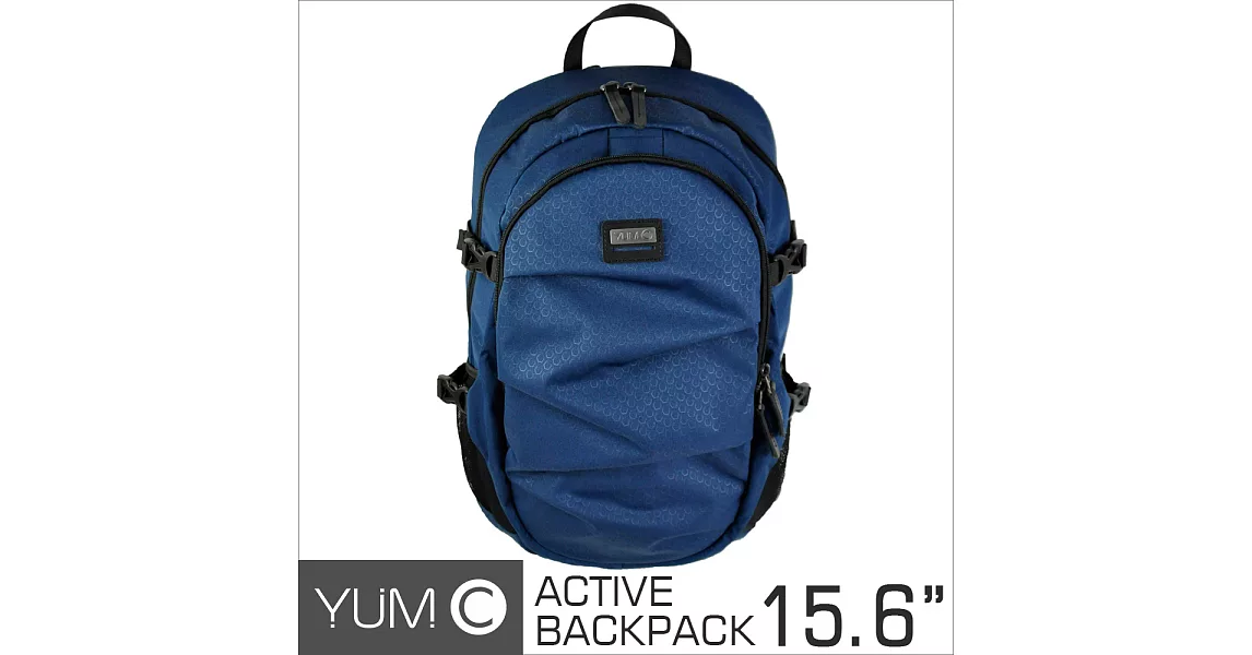 美國Y.U.M.C. Greenwich格林系列Active Backpack 15.6吋筆電後背包藍色