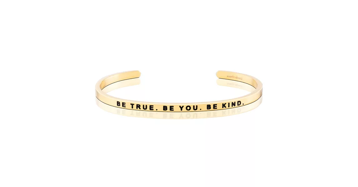 MANTRABAND 美國悄悄話手環 Be True Be You Be Kind 金色