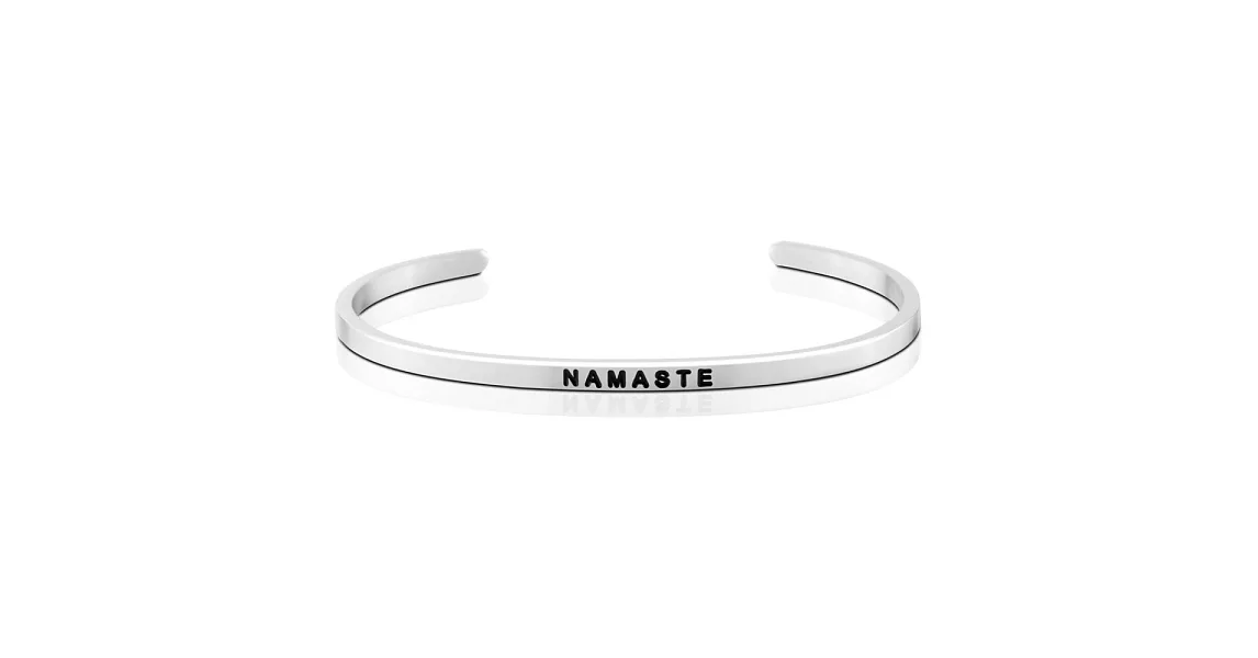 MANTRABAND 美國悄悄話手環 Namaste 虔誠致意 銀色