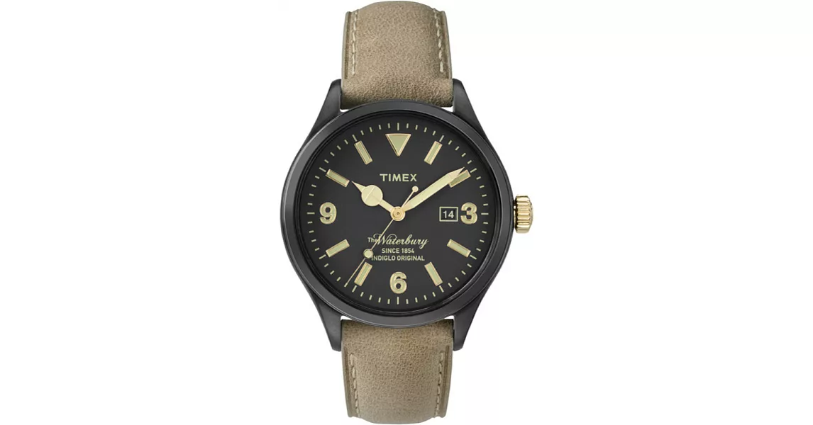 【TIMEX 】天美時經典潮流腕錶Waterbury系列 (黑面/褐色帶 TXT2P74900)