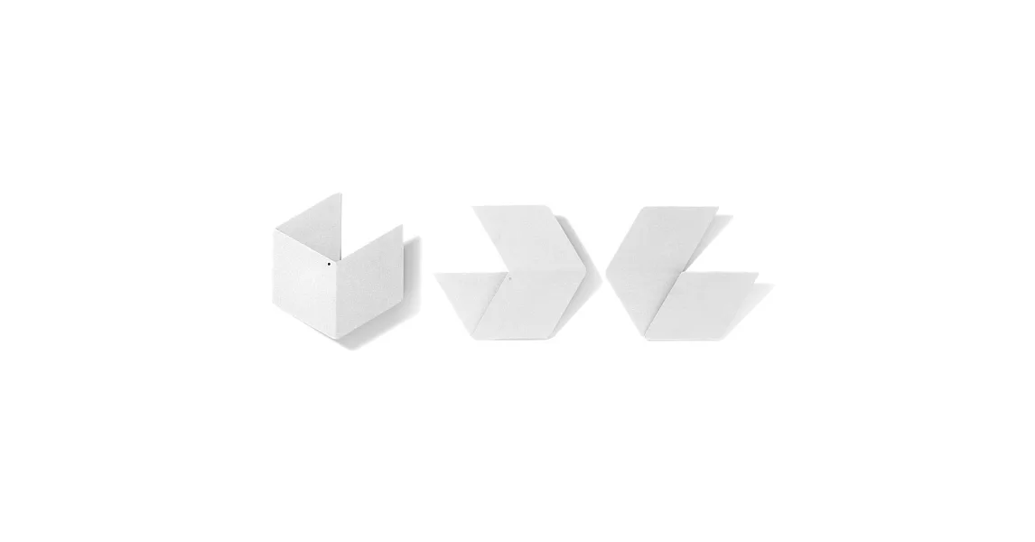 Fold & Plait 大六角-錯視壁掛（白）