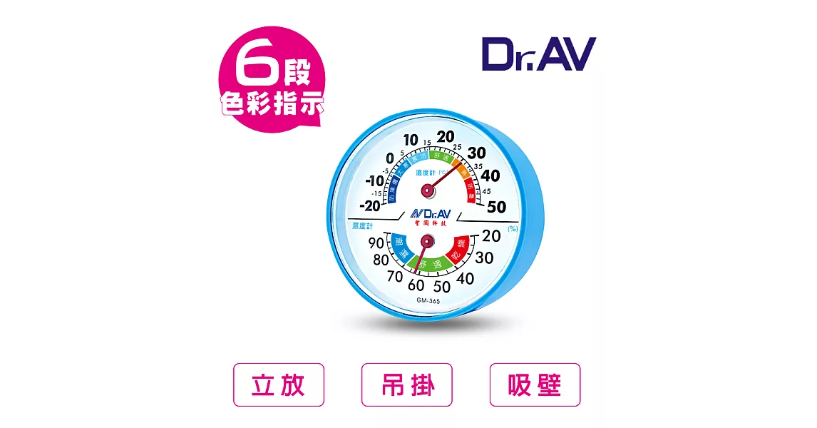 【Dr.AV】環境健康管理 溫濕度計(GM-365)