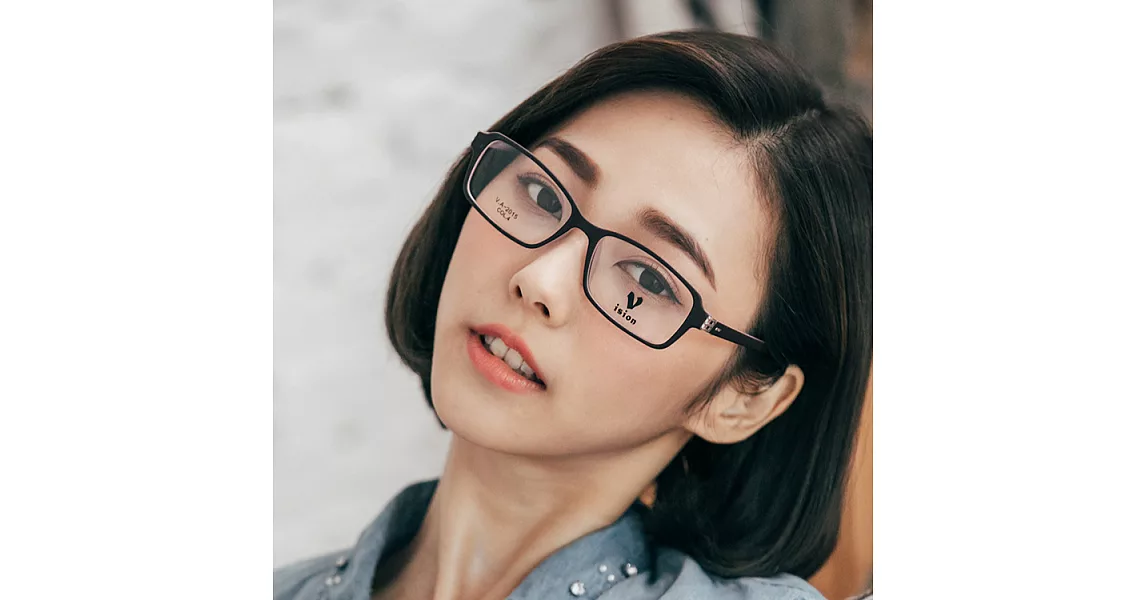 【大學眼鏡】VISION 繽紛潮流 流行方框粗邊平光眼鏡VA-2015-C4深紫粉紅