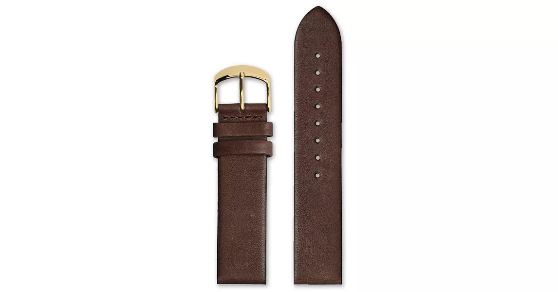 HYPERGRAND - Classic Brown Strap 棕色小牛皮22mm錶帶 (金釦/玫瑰金釦/銀釦)金釦