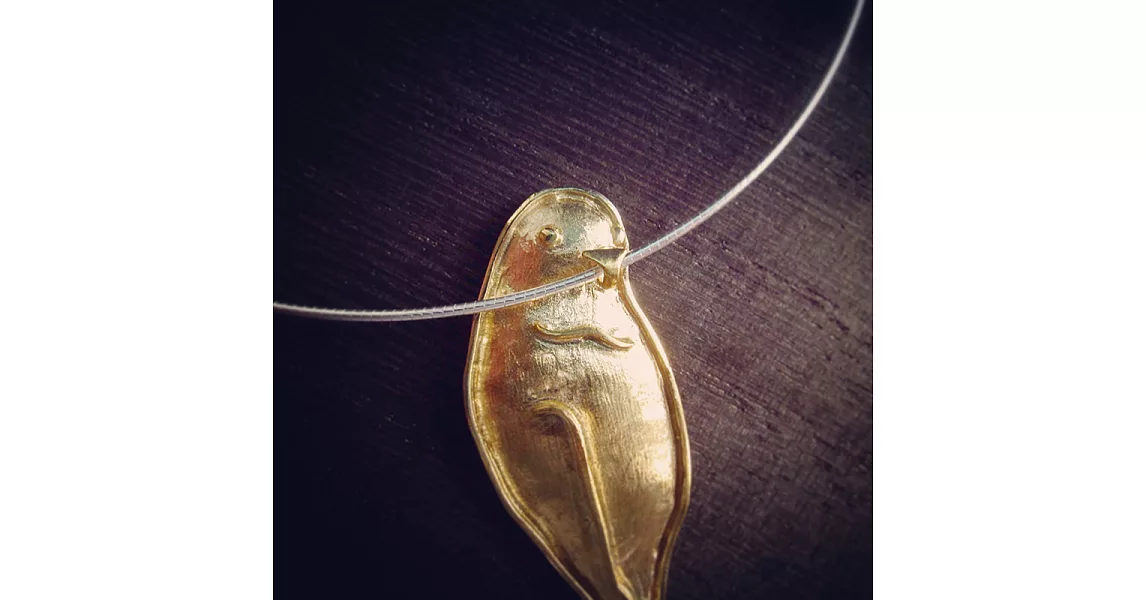 The Bird 鳥 手工項鍊 金工黃銅系列 項圈Gold