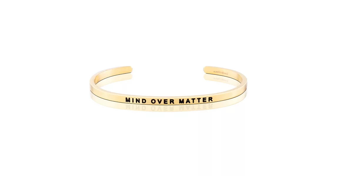 MANTRABAND 美國悄悄話手環 MIND OVER MATTER 心靈戰勝一切 金色