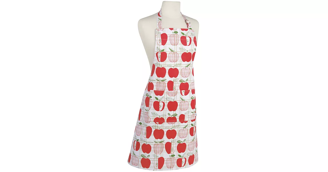 《NOW》平口單袋圍裙(蘋果格紋)