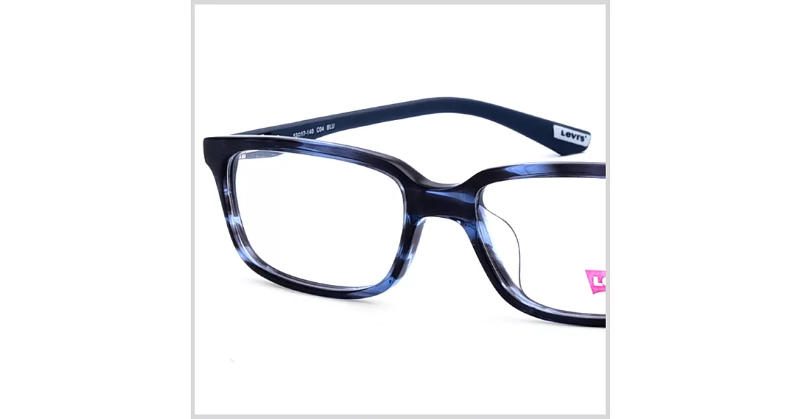 【大學眼鏡】LEVIS 美式渲染風格粗腳平光眼鏡06292Z-BLU藍