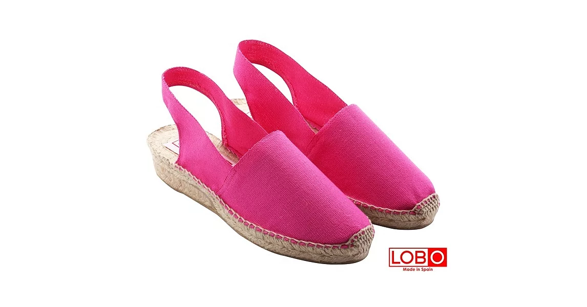 【LOBO】西班牙百年品牌Sandalia楔型低跟草編鞋-桃紅色40桃紅色