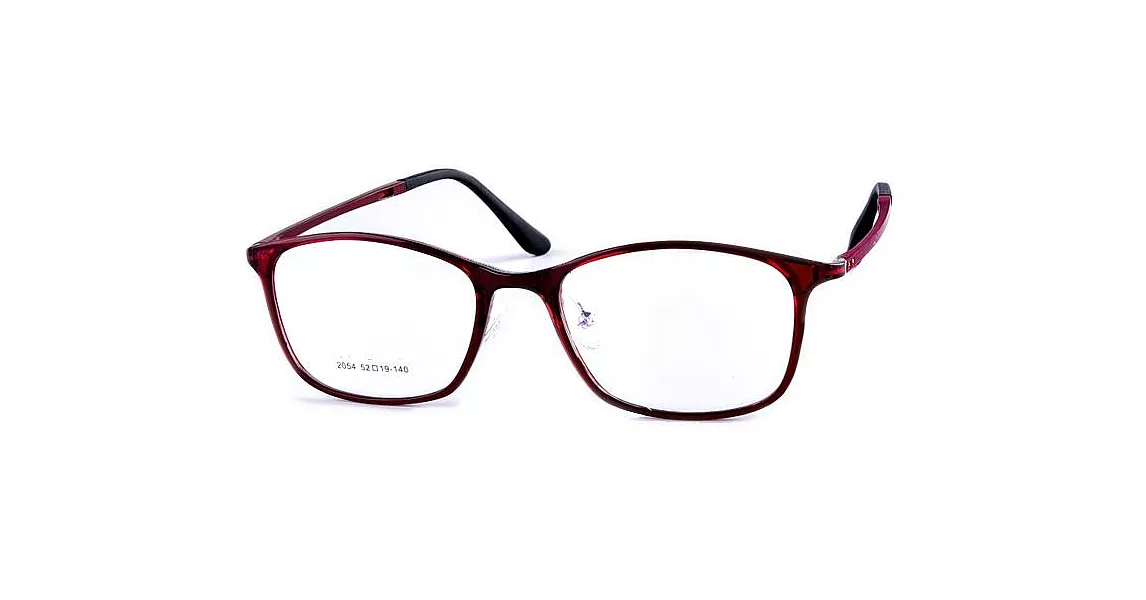 【大學眼鏡】Gluck! 時尚炫彩 圓方框平光眼鏡  2054-4紅