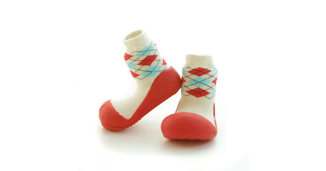 《Attipas》 快樂學步鞋 -菱格紋系列XL菱格紋紅
