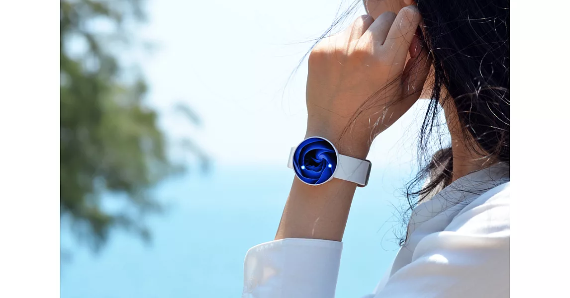 韓國 valook 時尚無指針手錶  藍玫瑰 Blue Rose (Black)