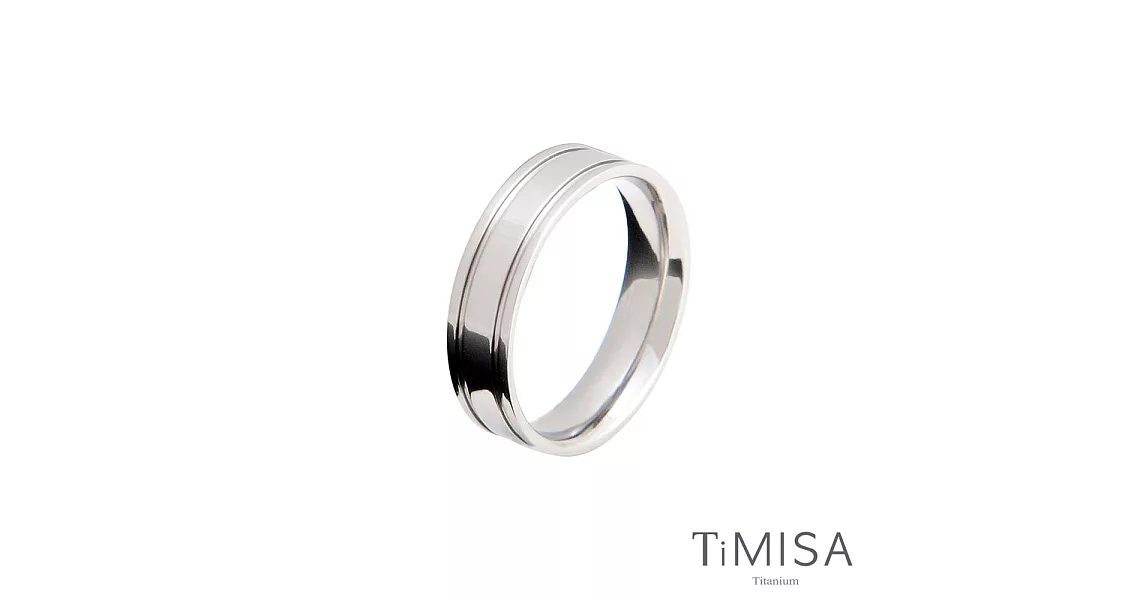 TiMISA《戀愛軌跡》(細版)純鈦戒指原色