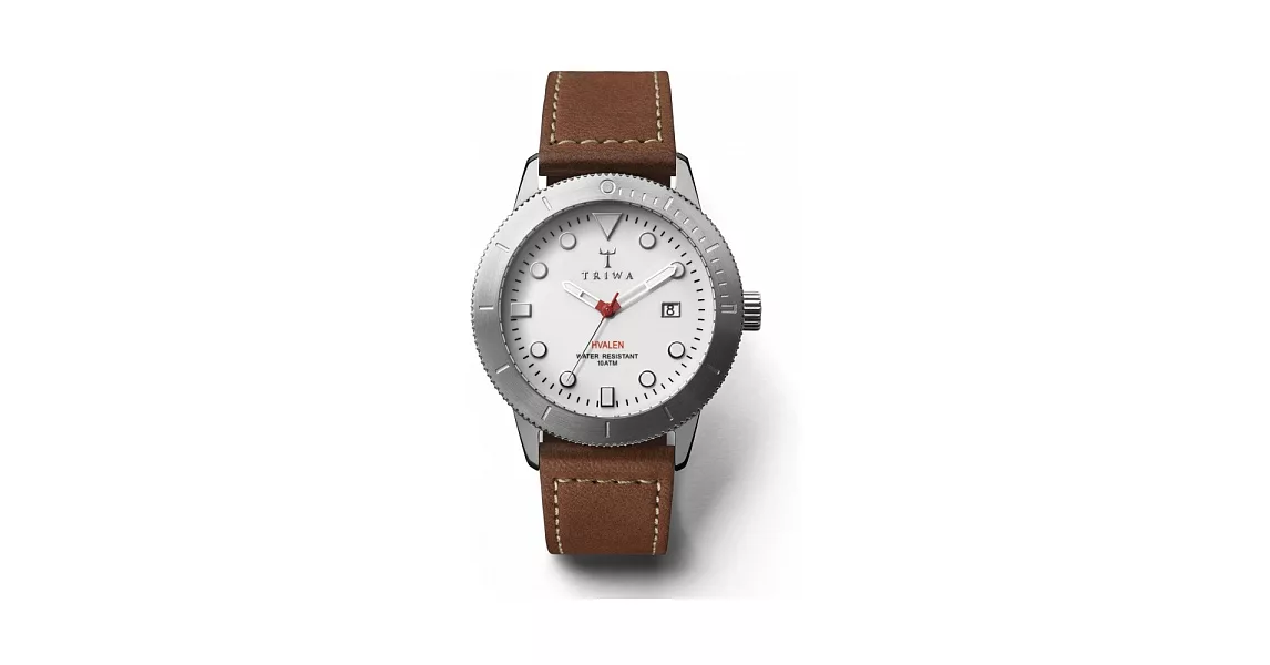 【TRIWA】 HVALEN系列 Ivory真皮腕錶 (銀/咖啡 HVST103-SC010215) / 北歐設計瑞典品牌