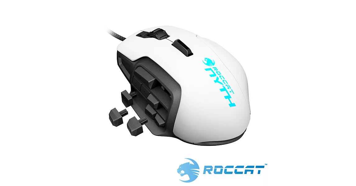 ROCCAT Nyth 雷射電競滑鼠-白