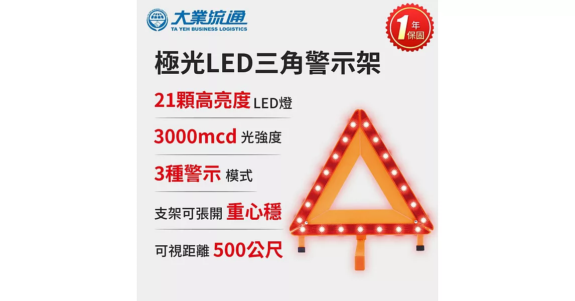 極光LED三角警示架 故障標誌 警告標示 故障警示牌 三角故障牌 故障警示燈 行車安全