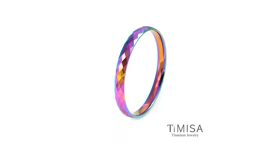 TiMISA 《格緻真愛-寬版 (極光)》純鈦手環