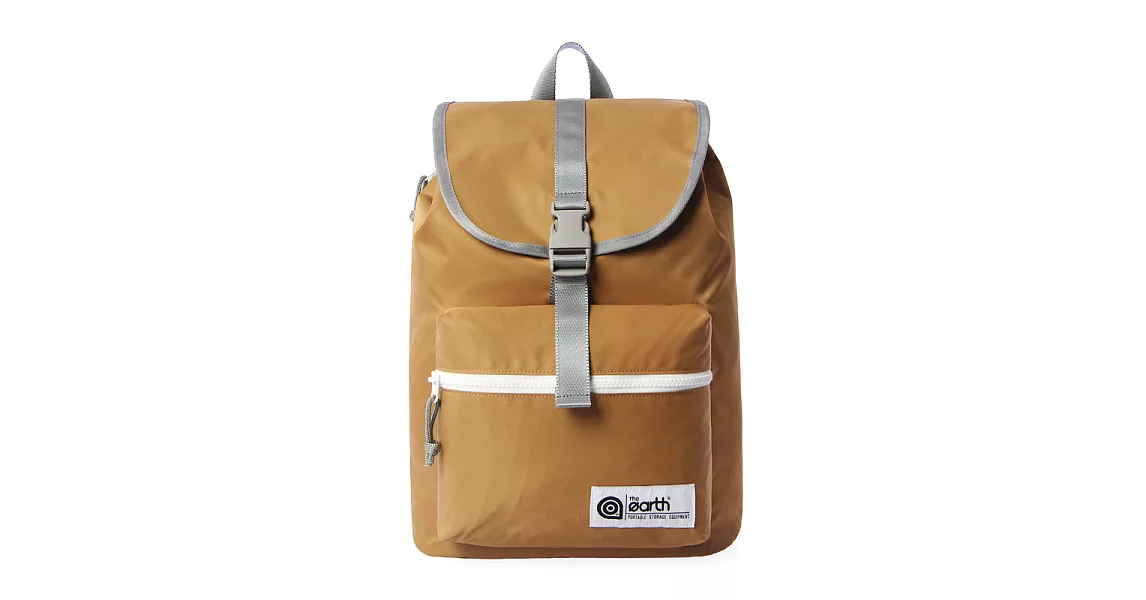 韓國包袋品牌 THE EARTH - NYLON 1 POCKET BACKPACK (Beige) 基本系列 防水尼龍後背包 (卡其)